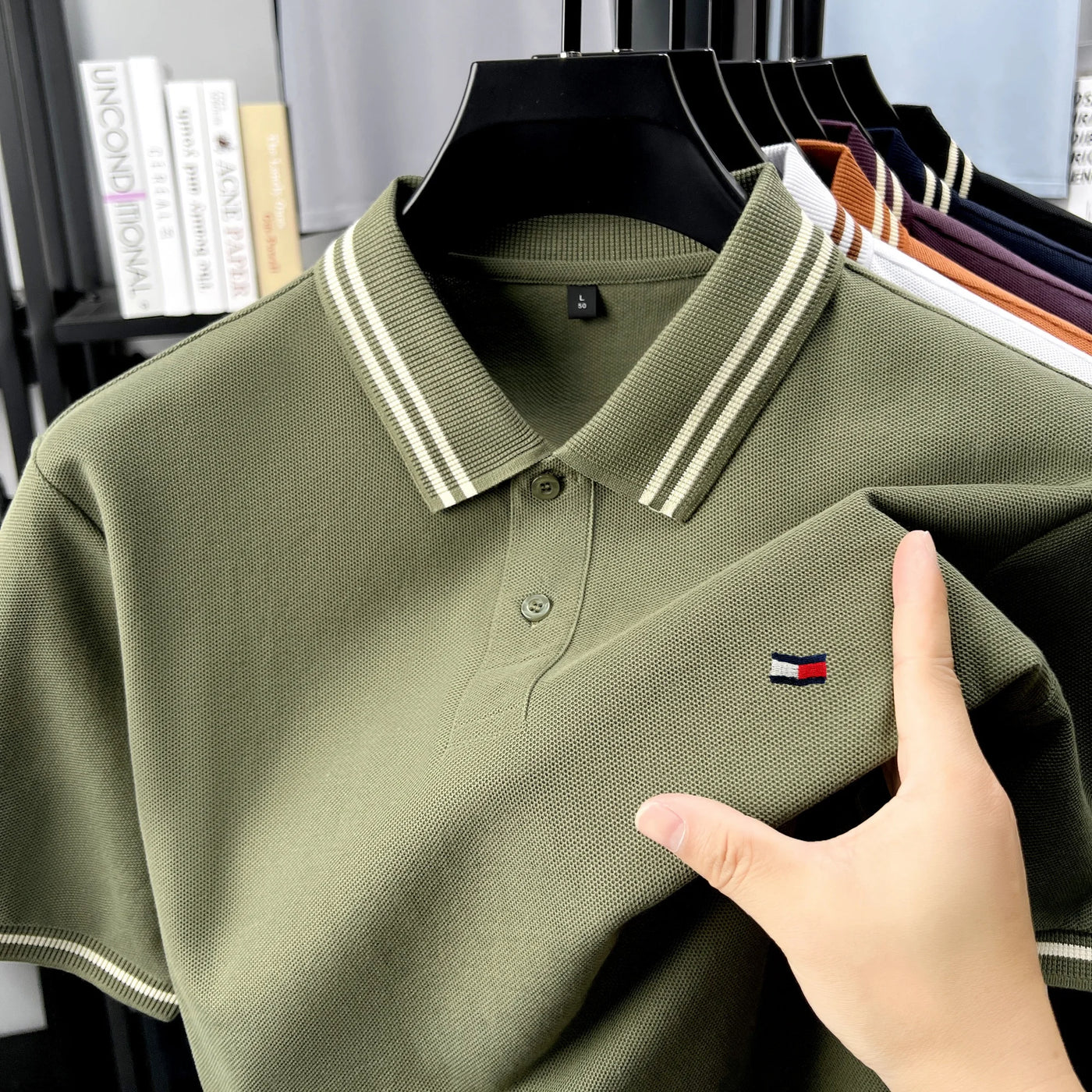 Klassisches Poloshirt für Herren  100 % Baumwolle, gesticktes Logo, lässiges Sommer Kurzarmshirt