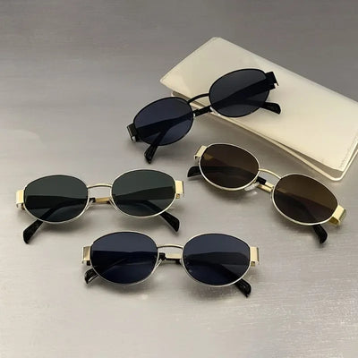 4 Pairs of Oval Retro Glasses. Novel Design, Comfortable Wearing, Must-have for Festivals, Popular Choice