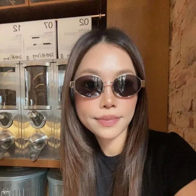 4 Pairs of Oval Retro Glasses. Novel Design, Comfortable Wearing, Must-have for Festivals, Popular Choice