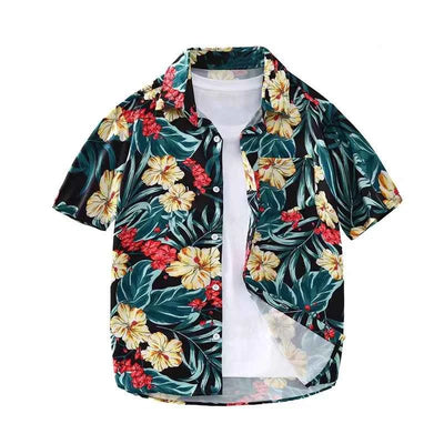 Men's shirt lapel summer short-sleeved new style for work, daily casual, breathable, comfortable, simple and fashionable