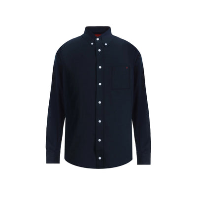 herren streetwear-hemd mit stickerei & blumenmuster  lockerer schnitt, langarm