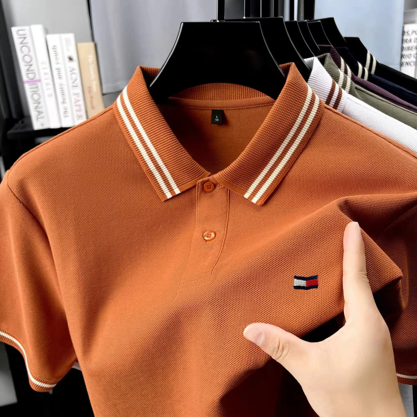 Klassisches Poloshirt für Herren  100 % Baumwolle, gesticktes Logo, lässiges Sommer Kurzarmshirt