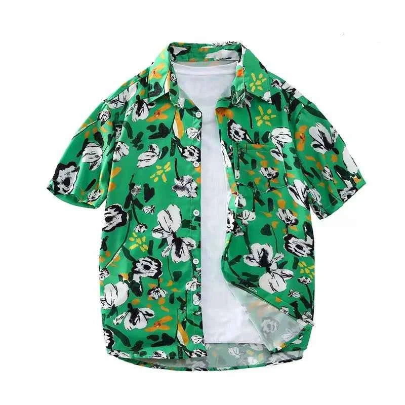 Men's shirt lapel summer short-sleeved new style for work, daily casual, breathable, comfortable, simple and fashionable