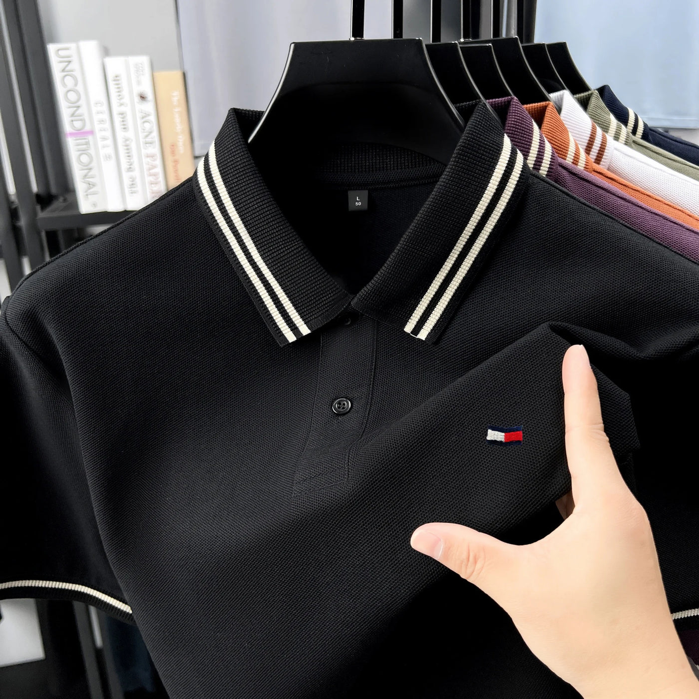Klassisches Poloshirt für Herren  100 % Baumwolle, gesticktes Logo, lässiges Sommer Kurzarmshirt