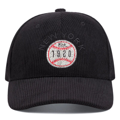 unisex baseball cap aus cord  bestickt & lässig für draußen