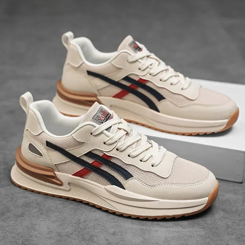 Schwarz Detail: Bequeme Herren Sportschuhe Schwarz  Verschluss Detail