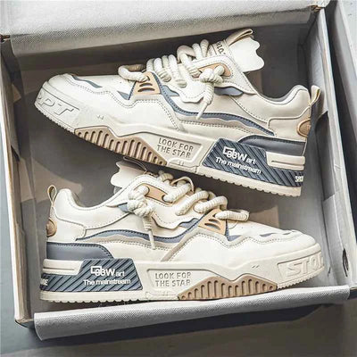 Schwarz Front: Herren Sneaker Schwarz Modisch & rutschfest mit dicker Sohle  Vorderansicht