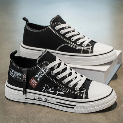 Weiß Detail: Leichte Canvas-Sneaker Weiß  Weiche Sohle  Detailaufnahme