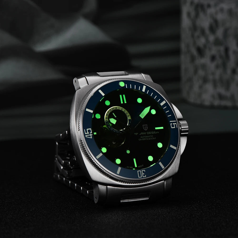 Moderne Herrenarmbanduhr von Pagani Design mit Automatikwerk