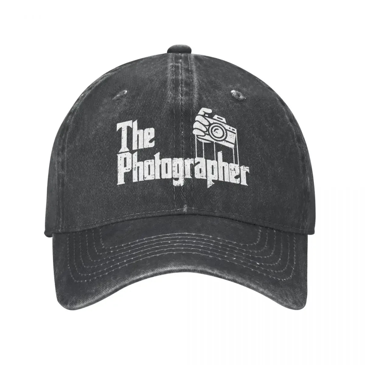 Hellblau Vorderansicht: Unisex Vintage Denim Baseball Cap Hellblau